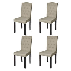 vidaXL Chaises à manger lot de 4 poil de chameau tissu - TU