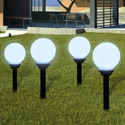 vidaXL Lampes d'allée à LED 4 pcs 15 cm avec piquet de sol