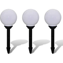 Vidaxl - Lampes d'allée à led 3 pcs 20 cm avec piquet de sol