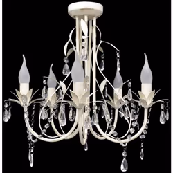 Ce magnifique lustre en cristal, avec 5 douilles d'ampoules élégantes, est sûrement un accroche-regard dans n'importe quel en ...
