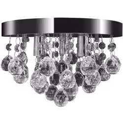 Description générale Ce magnifique plafonnier en cristal, au design classique et élégant, est un véritable accroche-regard da ...