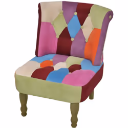 Le fauteuil en style français avec patchwork dans différentes couleurs gaies est un excellent article de décor et un mobilier ...