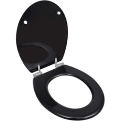 Vidaxl - Siège de toilette mdf Couvercle à fermeture en douceur Noir