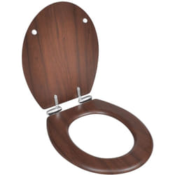 Vidaxl - Siège de toilette mdf Couvercle à fermeture en douceur Marron