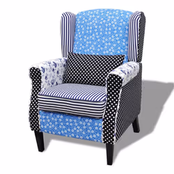 VidaXL 240882, Polyester, Bleu, Blanc, 110 kg, 680 mm, 730 mm, 45,5 cm