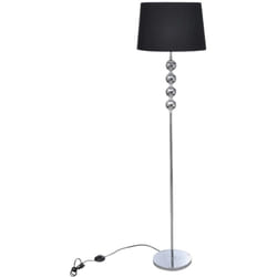 vidaXL Lampadaire avec support haut Décoration à 4 boules Noir