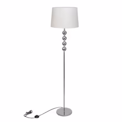 vidaXL Lampadaire avec support haut Décoration à 4 boules Blanc - TU