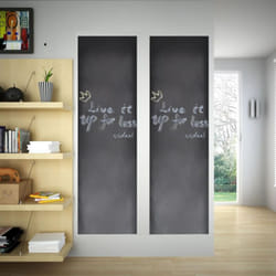 Vidaxl - Tableau noir autocollant mural 0,6x3 m 2 rouleaux avec craies