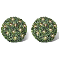 Vidaxl - 2 pièce de boule 27 cm avec guirlande lumineuse solaire 24 led