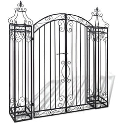 vidaXL Portillon ornemental de jardin Fer forgé 122 x 20,5 x 134 cm - TU