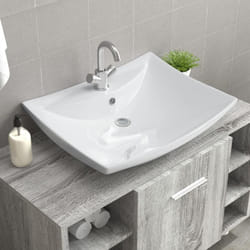 Vidaxl - Luxueuse vasque céramique rectangulaire avec trop plein