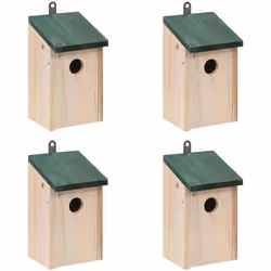 vidaXL 4 pcs Nichoirs Bois 12x12x22 cm - TU