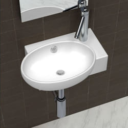 Vidaxl - Vasque de salle de bains céramique blanc avec trou de trop-plein