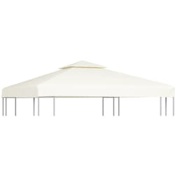 Recouvrement de remplacement d'auvent 310 g/m² 3x3m Blanc crème Vidaxl