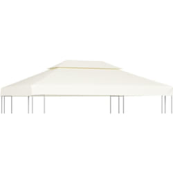 vidaXL Recouvrement de remplacement d'auvent 310 g/m² Blanc crème 3x4m