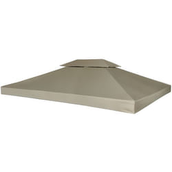 vidaXL Recouvrement de remplacement d'auvent 310 g/m² Beige 3 x 4 m - TU