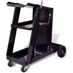 Ce chariot de soudage a une construction en acier robuste. Doté de 3 étagères peintes en noir, c'est un choix idéal pour tran ...