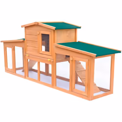 Ce clapier de qualité avec 2 étages fournit un grand endroit confortable pour garder des petits animaux, particulièrement des ...