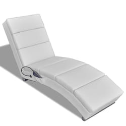 VidaXL 240969 Fauteuil massant électrique Blanc