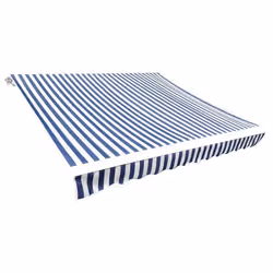 vidaXL Toit d'auvent Toile Bleu et blanc 6x3 m (Cadre non inclus) - TU