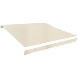 Vidaxl - Toit d'auvent Toile Crème 4x3 m (Cadre non inclus)