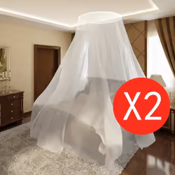 vidaXL Moustiquaire 2 pcs Rond 56x325x230 cm - TU