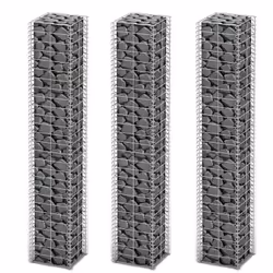 Cet ensemble de 3 paniers de gabion a été spécialement conçu pour les projets de jardinage, l'isolation acoustique et la prot ...