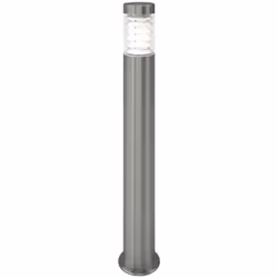 Ce lampadaire d'extérieur avec une finition en acier inoxydable sera sûrement un beau look pour les porches, les patios, les  ...