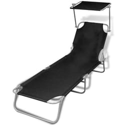 VidaXL 41197 chaise d'extérieur Linge Siège rembourré Polyester Noir