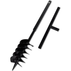 vidaXL Tarière de sol avec mèche de tarière 150 mm Acier Noir - TU