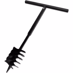 vidaXL Tarière de sol avec mèche de tarière 180 mm Acier Noir - TU