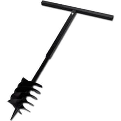 vidaXL Tarière de sol avec mèche de tarière 180 mm Acier Noir - TU