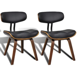 Vidaxl - Chaises à manger lot de 2 bois courbé et similicuir
