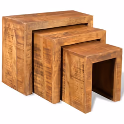 Cet ensemble de 3 tables gigognes de style antique est un accessoire intemporel pour votre maison. Elles peuvent être utilisé ...