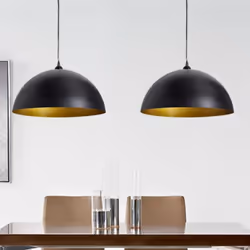 Ce plafonnier semi-sphérique est parfait pour une utilisation résidentielle et commerciale. Dotée d'un design simple et éléga ...