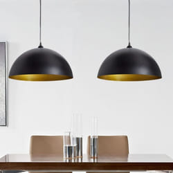 Vidaxl - Plafonniers 2 pcs Hauteur réglable Semi-sphérique Noir