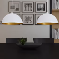 Ce plafonnier semi-sphérique est parfait pour une utilisation résidentielle et commerciale. Dotée d'un design simple et éléga ...