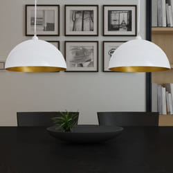 vidaXL Plafonnier 2 pcs Hauteur réglable Semi-sphérique Blanc