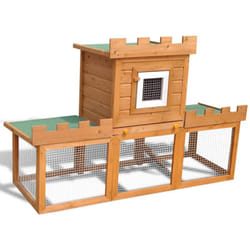 Vidaxl - Clapier large d'extérieur avec 1 seule maison