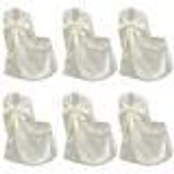 Housse de chaise crème pour le banquet de mariage 6 pièces