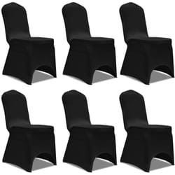 Vidaxl - Housse extensible de chaise Noir 6 pcs