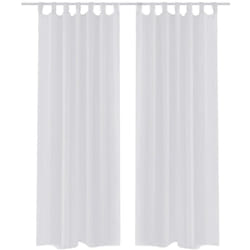 Rideau fin Blanc 140x175 cm 2 pcs - Vidaxl