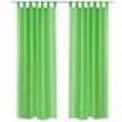 vidaXL Rideau fin Vert pomme 140x175 cm 2 pcs - TU