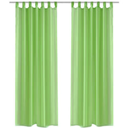 Rideau fin Vert pomme 140x225 cm 2 pcs Vidaxl