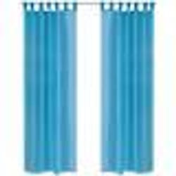 vidaXL Rideau fin Turquoise 140x225 cm 2 pcs - TU
