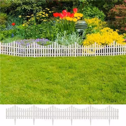 vidaXL Bordure de pelouse Blanc 17 pcs / 10 m - TU