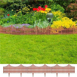 vidaXL Bordures de pelouse 17 pcs 10 m Marron - TU