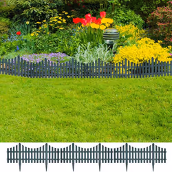 vidaXL Bordures de pelouse 17 pcs 10 m Vert - TU
