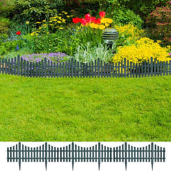 vidaXL Bordures de pelouse 17 pcs 10 m Vert - TU