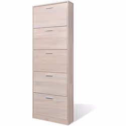Ce meuble à chaussures avec 5 compartiments, d'un design simple et élégant, est un bon choix pour accueillir vos chaussures.  ...